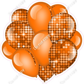 Disco - Orange Balloon Cluster