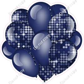 Disco - Navy Blue Balloon Cluster