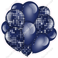 Disco - Navy Blue Balloon Cluster w/ Variants