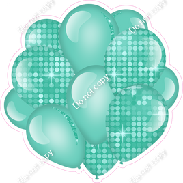 Disco - Mint Balloon Cluster