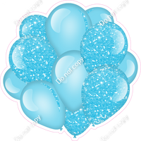 Sparkle - Baby Blue Balloon Cluster w/ Variants