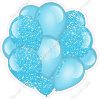 Sparkle - Baby Blue Balloon Cluster w/ Variants