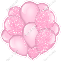Sparkle - Baby Pink Balloon Cluster w/ Variants