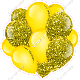 Sparkle - Yellow Balloon Cluster w/ Variants