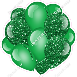 Sparkle - Green Balloon Cluster w/ Variants