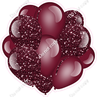 Sparkle - Burgundy Balloon Cluster w/ Variants