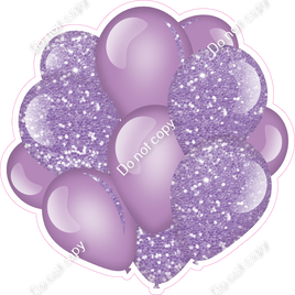Sparkle - Lavender Balloon Cluster w/ Variants