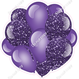 Sparkle - Purple Balloon Cluster w/ Variants