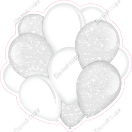 Sparkle - White Balloon Cluster w/ Variants