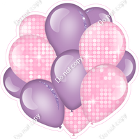 Disco - Baby Pink & Lavender - Balloon Cluster w/ Variants