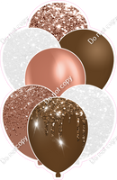 Rose Gold, White, Chocolate XL Balloon Bundle