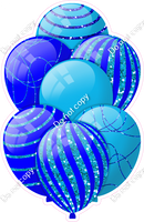 Blue & Caribbean Balloons - Sparkle Accents