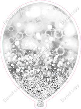 Bokeh - Light Silver Balloon