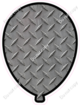 Diamond Plate Balloon - Outlined