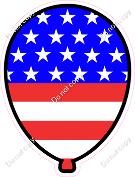 Flat Flag Balloon - Outlined