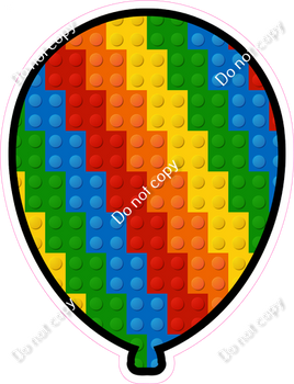 Blocks Balloon - Outlined