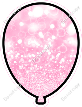 Bokeh - Baby Pink Balloon - Outlined