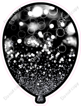 Bokeh - Black Balloon - Outlined