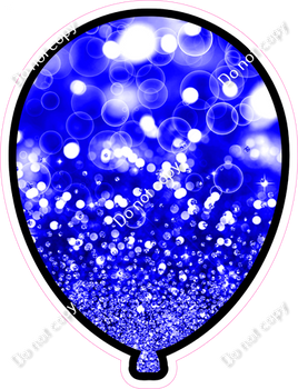 Bokeh - Blue Balloon - Outlined