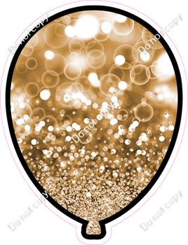 Bokeh - Gold Balloon - Outlined