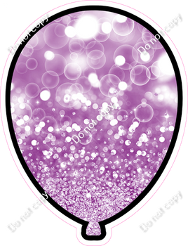 Bokeh - Lavender Balloon - Outlined