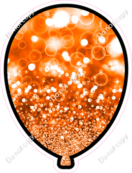 Bokeh - Orange Balloon - Outlined