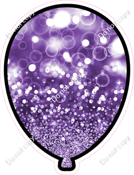 Bokeh - Purple Balloon - Outlined