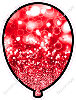 Bokeh - Red Balloon - Outlined