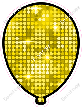Disco - Yellow Balloon - Outlined