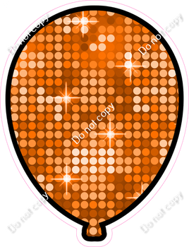 Disco - Orange Balloon - Outlined