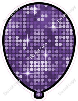 Disco - Purple Balloon - Outlined