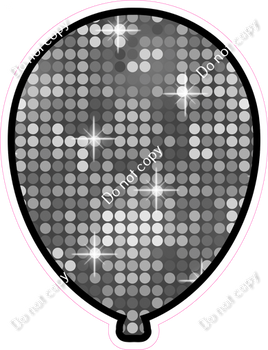 Disco - Silver Balloon - Outlined