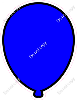Flat - Blue Balloon - Outlined