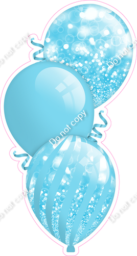 Bokeh - Baby Blue Triple Balloon Bundle