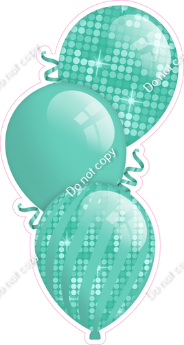 Disco - Mint Triple Balloon Bundle