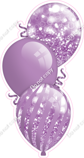 Bokeh - Lavender Triple Balloon Bundle