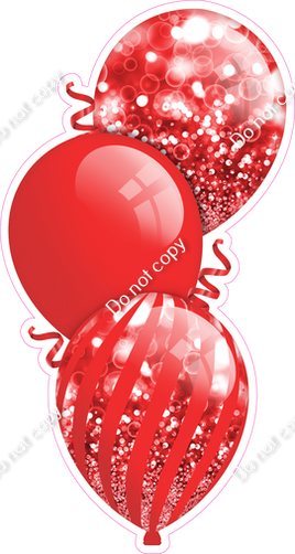 Bokeh - Red Triple Balloon Bundle