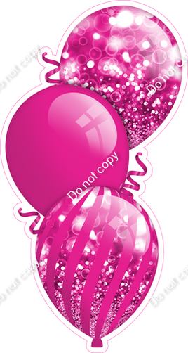 Bokeh - Hot Pink Triple Balloon Bundle
