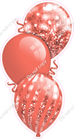 Bokeh - Coral Triple Balloon Bundle
