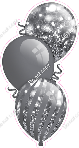 Bokeh - Silver Triple Balloon Bundle