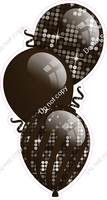 Disco - Chocolate Triple Balloon Bundle