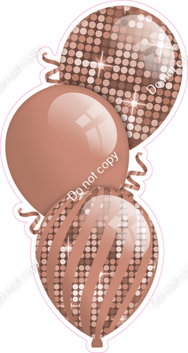Disco - Rose Gold Triple Balloon Bundle