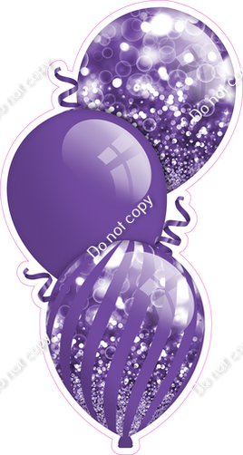 Bokeh - Purple Triple Balloon Bundle