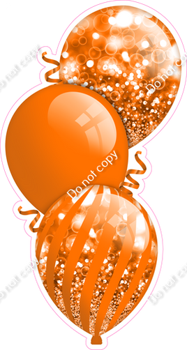 Bokeh - Orange Triple Balloon Bundle