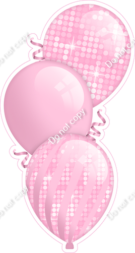Disco - Baby Pink Triple Balloon Bundle