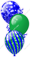 Bokeh - Green & Blue Triple Balloon Bundle