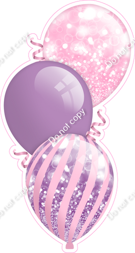 Bokeh - Lavender & Baby Pink Triple Balloon Bundle