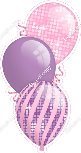 Disco - Lavender & Baby Pink Triple Balloon Bundle