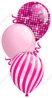 Disco - Baby Pink & Hot Pink Triple Balloon Bundle