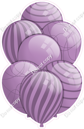 All Lavender Balloons - Lavender Flat Accents